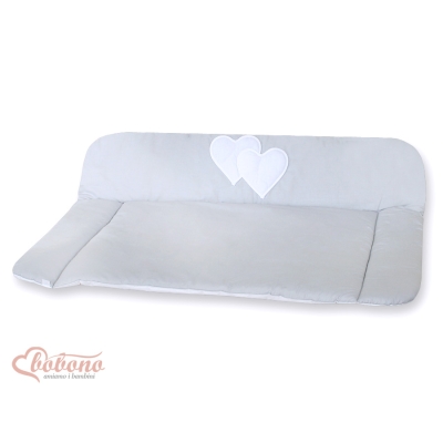 Matelas à Langer Moelleux Grand Format Gris Cœurs