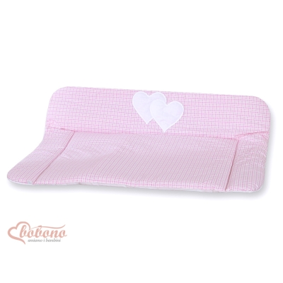 Matelas à Langer Moelleux Rose à Carreaux Cœurs
