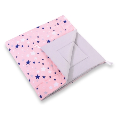 Matelas de Jeu pour Tipi Bleu Rose Gris étoiles