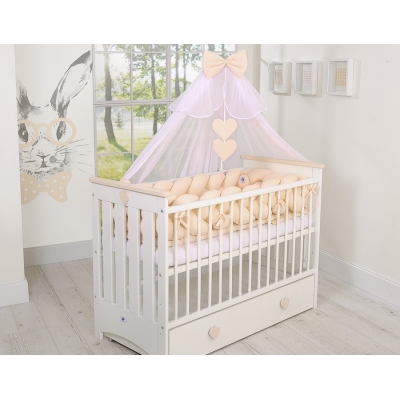 Moustiquaire en Tulle pour Lit Bébé Blanc Mousseline