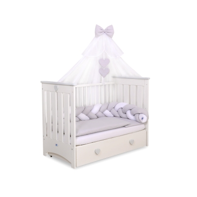 Moustiquaire en Tulle pour Lit Bébé Gris Mousseline
