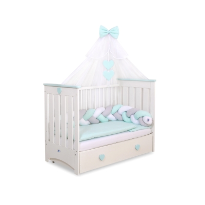 Moustiquaire en Tulle pour Lit Bébé Menthe Mousseline