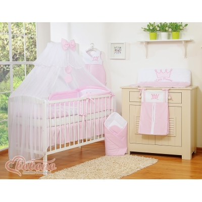 Moustiquaire en Tulle pour Lit Bébé Rose Mousseline Prince / Princess