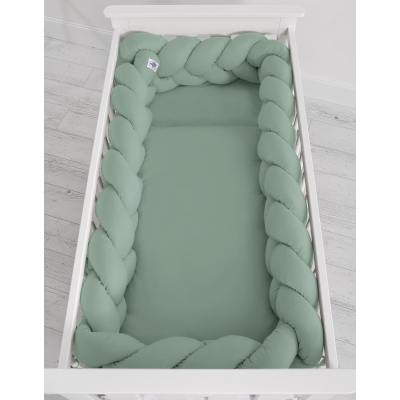 Tour de Lit Tressé Vert pour Bébé 9