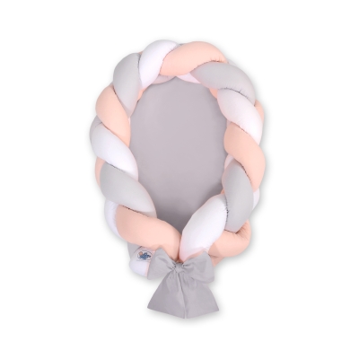 Réducteur de Lit Bébé Tressé et matelas 2 en 1