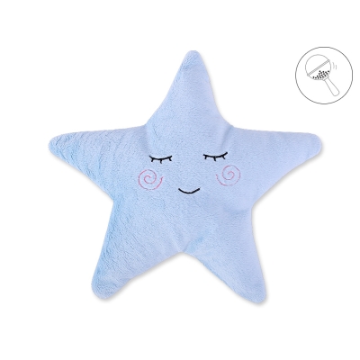 Oreiller LITTLE STAR avec Hochet Bleu