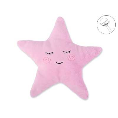 Oreiller LITTLE STAR avec Hochet Rose