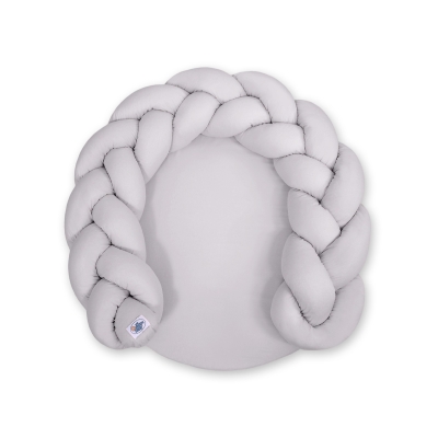 Oreiller Tressé Bébé Donut Gris