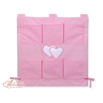 Organisateur Vide-poche de Lit Rose Cœurs