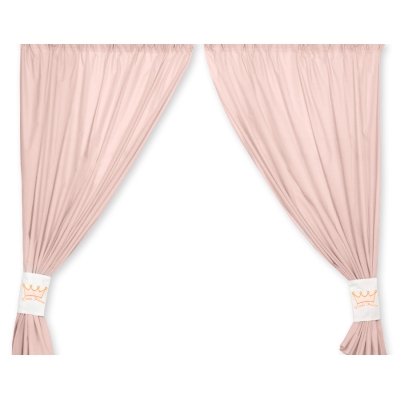Paire de Rideaux de Chambre de Bébé  Rose Poudré Prince / Princess