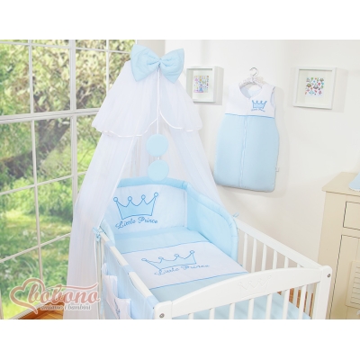 Parure de Linge Lit Bebe 5 pcs Bleu Prince / Princess