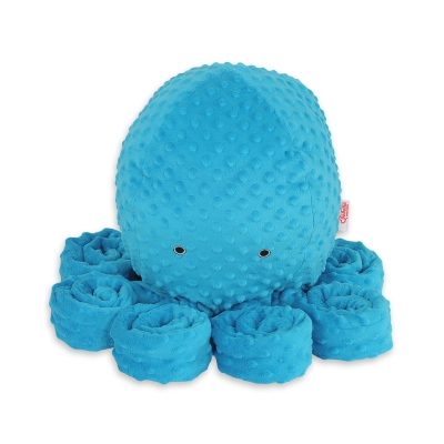 Pieuvre Câlins avec Hochet  Turquoise