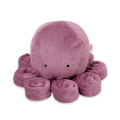 Pieuvre en Peluche avec Hochet Rose Poussiéreux