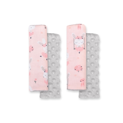 Protège Ceinture de Sécurité Enfant Rose Gris Ballerines
