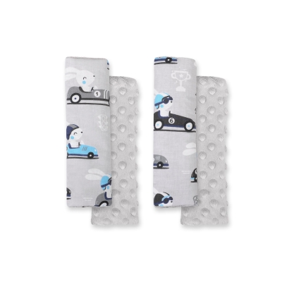 Protège Ceinture de Sécurité pour Enfants Gris Lapins
