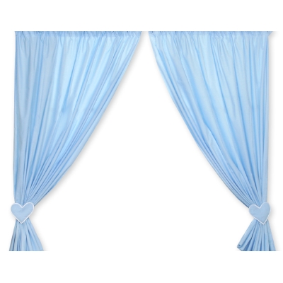 Rideaux pour Chambre de Bébé Bleu Cœurs