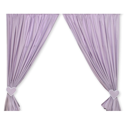 Rideaux pour Chambre de Bébé Lila Cœurs