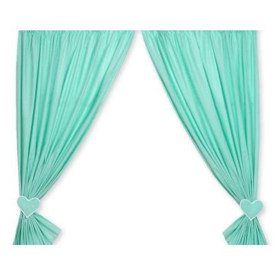 Rideaux pour Chambre de Bébé Menthe Cœurs