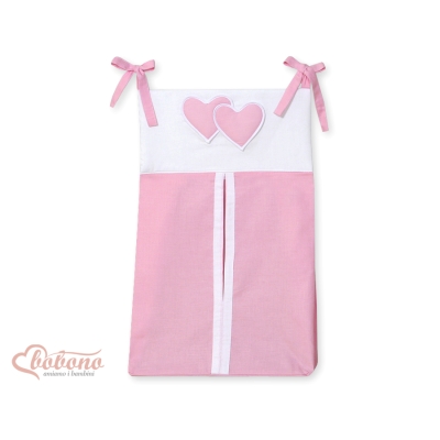Sac à Couches Bébé Rose Cœurs