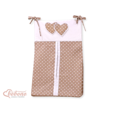 Sac à Couches Brun à Pois Cœurs