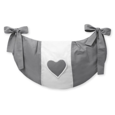Sac de Jouet pour Bébé Anthracite Cœurs