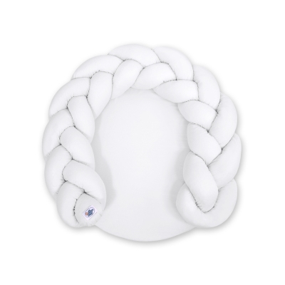 Tapis Cocon Tressé Tour de Lit 2 en 1 Blanc