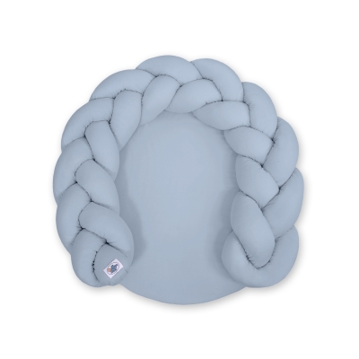 Tapis de Jeu avec Tour de Lit Tressé 2 en 1 Bleu Pastel