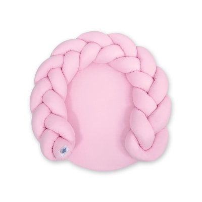 Tapis de Jeu avec Tour de Lit Tressé 2 en 1 Rose