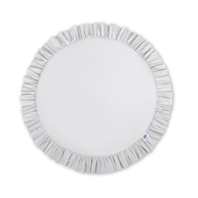 Tapis de Sol Enfant Rond à Froufrou Gris