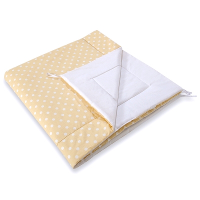 Tapis de Sol Matelassé pour Tipi Beige à Pois