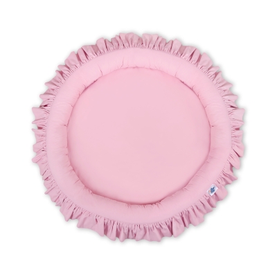 Tapis Nid Cocon avec Froufrou pour Bébé Rose