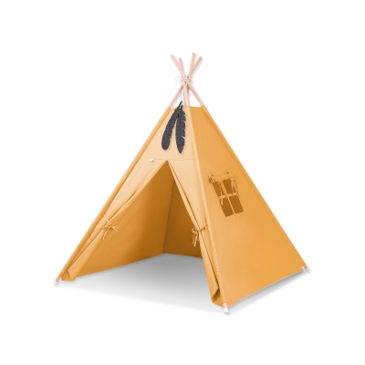 Tipi pour Enfant + Plumes Décoratives Miel