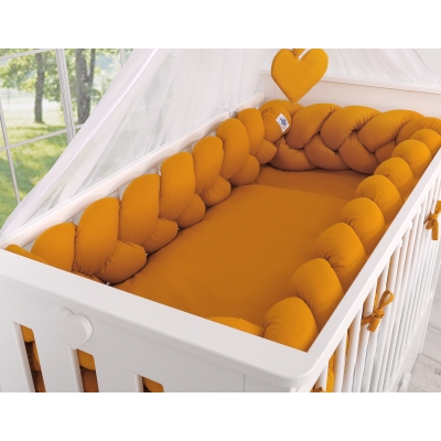 Tour de Lit Bébé Tressé Extra épais 3,6m Miel