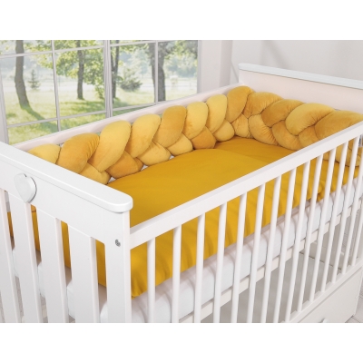 Tour de Lit Bébé Tressé  OEKO-TEX Jaune