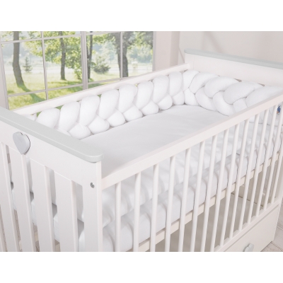 Tour de Lit pour Bébé à Nœuds 180 cm  Blanc