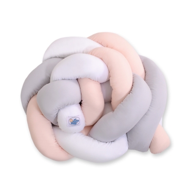 Tour de Lit pour Bébé à Nœuds 180 cm  Blanc Gris