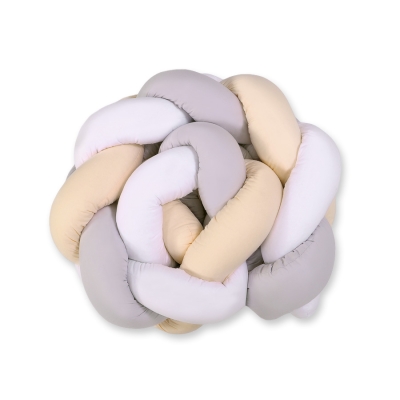 Tour de Lit pour Bébé à Nœuds 180 cm  Blanc Gris Beige