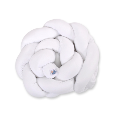 Tour de Lit Tressé Pare Chocs Blanc