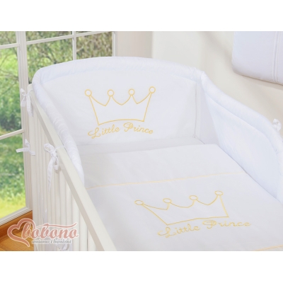 Tour de Lit Universel pour Lit de Bébé Blanc Prince / Princess