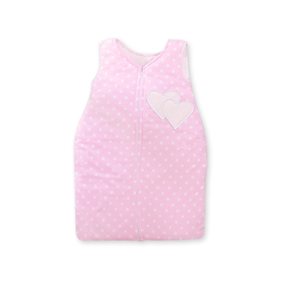 Turbulette Bébé  Rose à Pois Cœurs