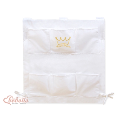 Vide Poche de Lit pour Bébé Blanc Prince / Princess