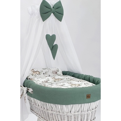 Habillage waffle pour berceau bébé en osier