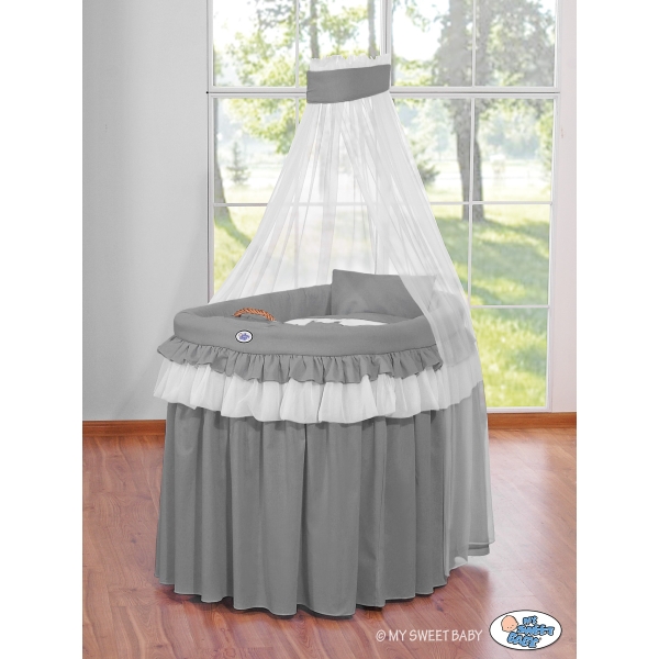 4 pcs Ensemble pour Berceau de Bébé Anthracite