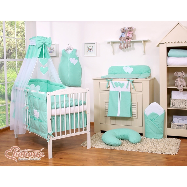 5 pcs Ensemble Housses de couette et d'oreiller pour lit bébé 120x60 140x70cm
