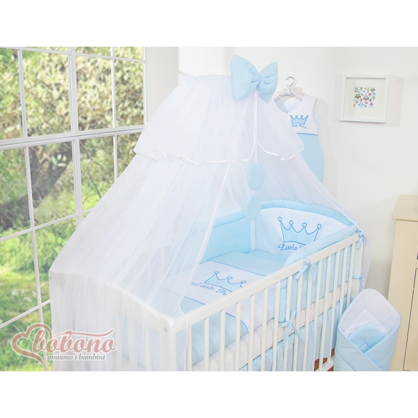 7pcs Ensemble Lit Bébé Ciel Tour de Lit Bleu Prince / Princess