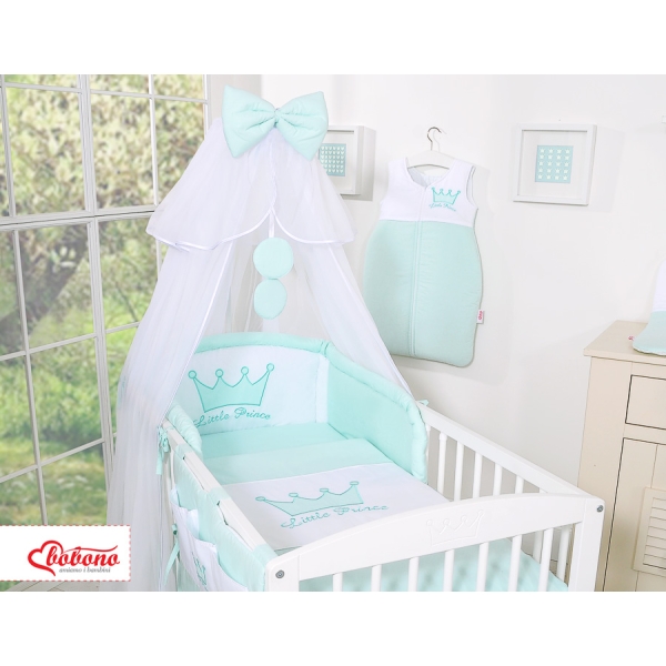 7pcs Ensemble Lit Bébé Ciel Tour de Lit Menthe Prince / Princess