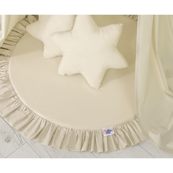 Baldaquin à Suspendre Au Plafond avec Tapis et Coussins Beige