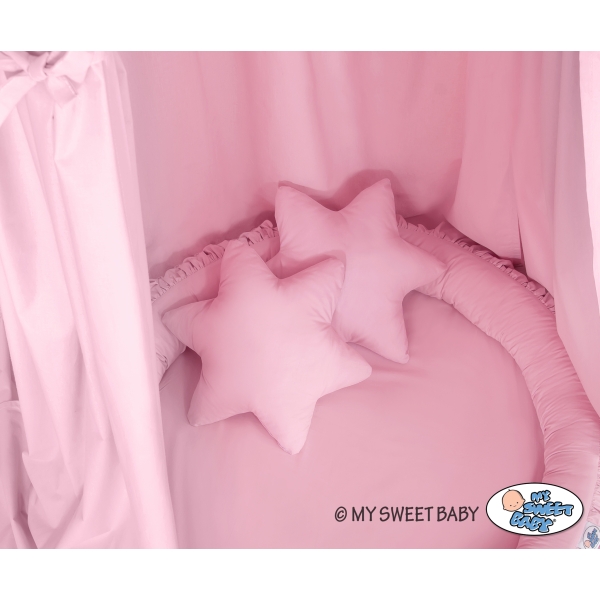 Baldaquin Suspendu + Nid à Volants + Oreillers Rose pour Fille