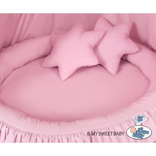 Baldaquin Suspendu + Nid à Volants + Oreillers Rose pour Fille