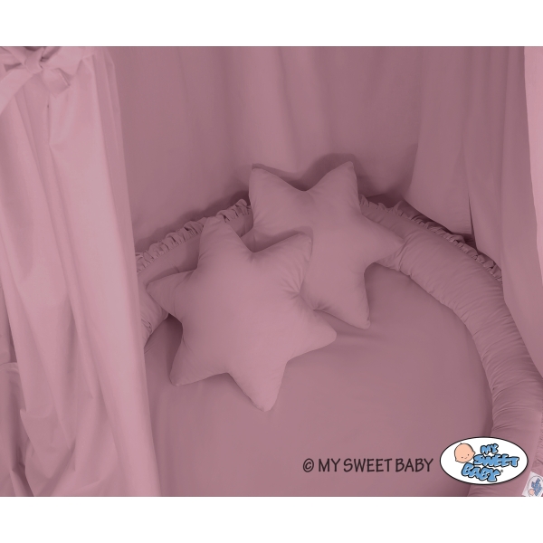 Baldaquin Suspendu + Nid à Volants + Oreillers Violet Pastel